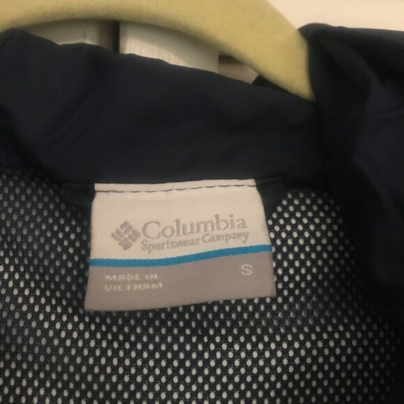 Columbia Men's Navy Rain Jacket with Hood Size Small - Picture 7 of 7